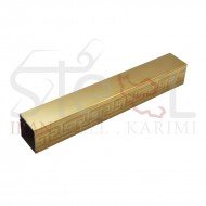 قوطی استیل طلایی 25 در 25 طرح ورساچ فابریک (چینی)